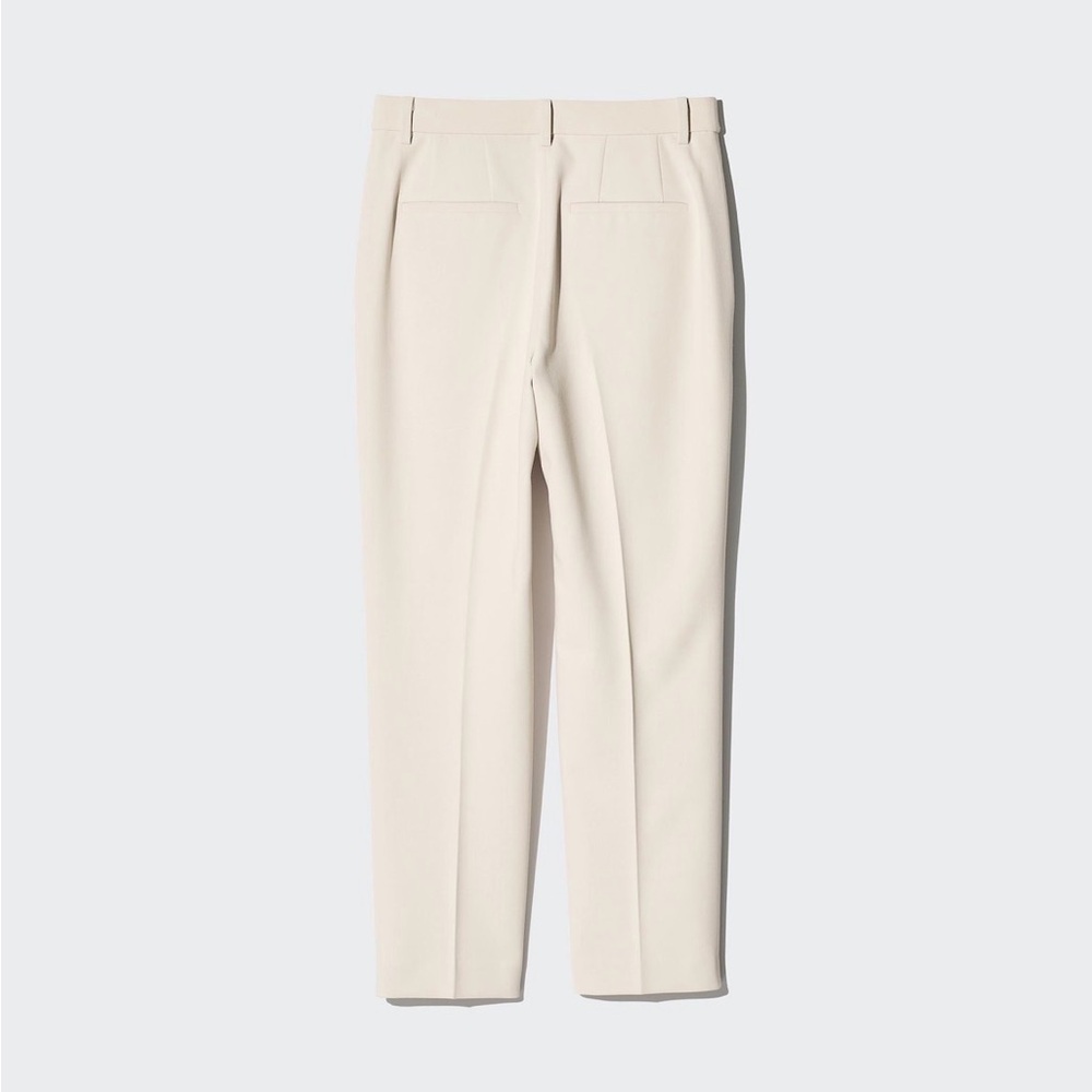Beige Smart Ankle Pants